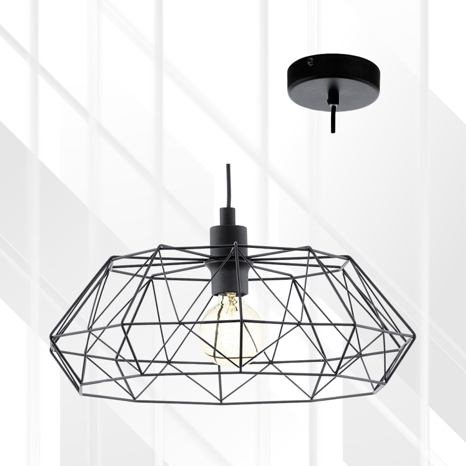 Carlton Pendant 455mm, Color: BLACK