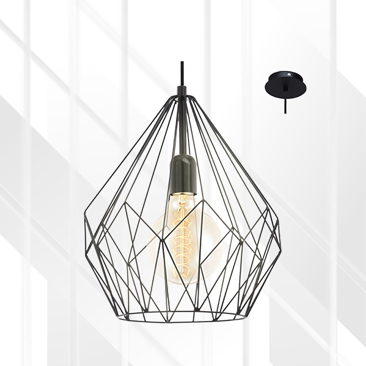 Carlton Pendant 300mm, Color: BLACK