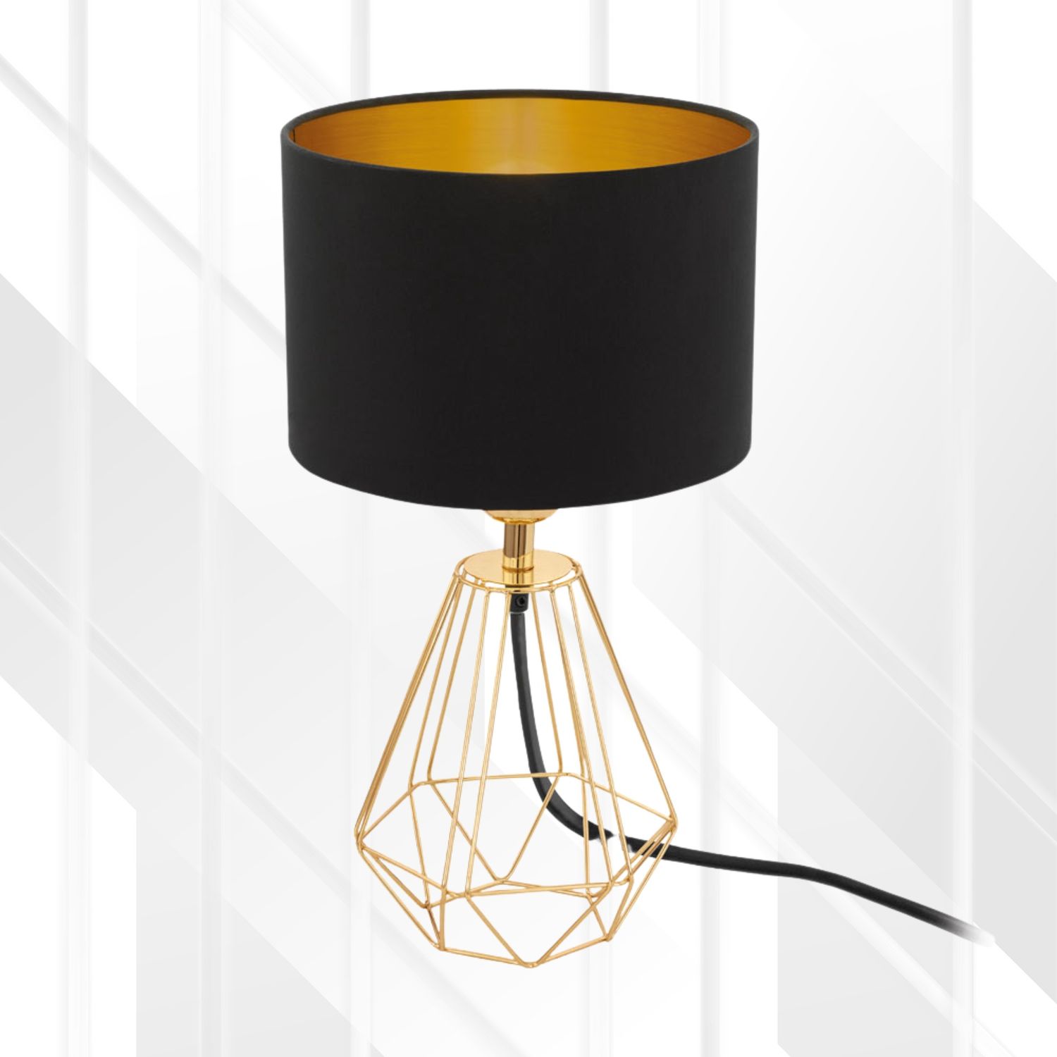 Carlton Table Lamp 165mm, Colour: Black &amp; Gold