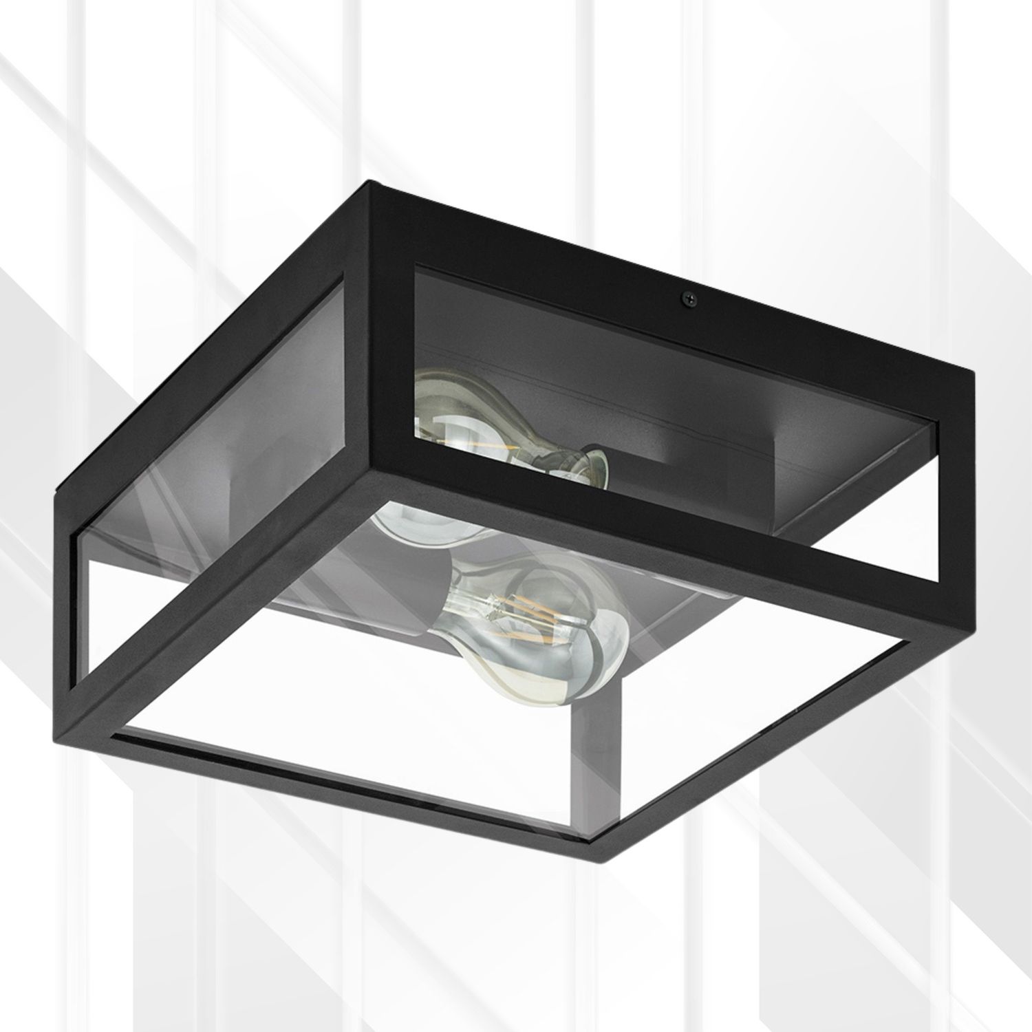 Amezola Ceiling Light Black E27 2x40W