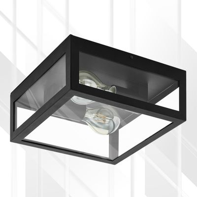 Amezola Ceiling Light Black E27 2x40W