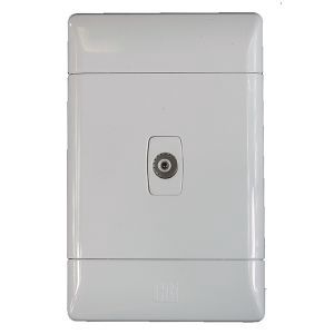 CBi PVC TV Socket Outlet 2x4 White