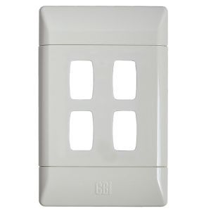 CBi Gird Plate 4 Lever 2x4 White