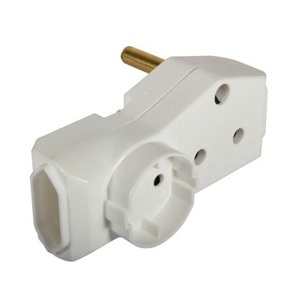 Adaptor DIN 232 1xSchuko/1x16A/2x5A
