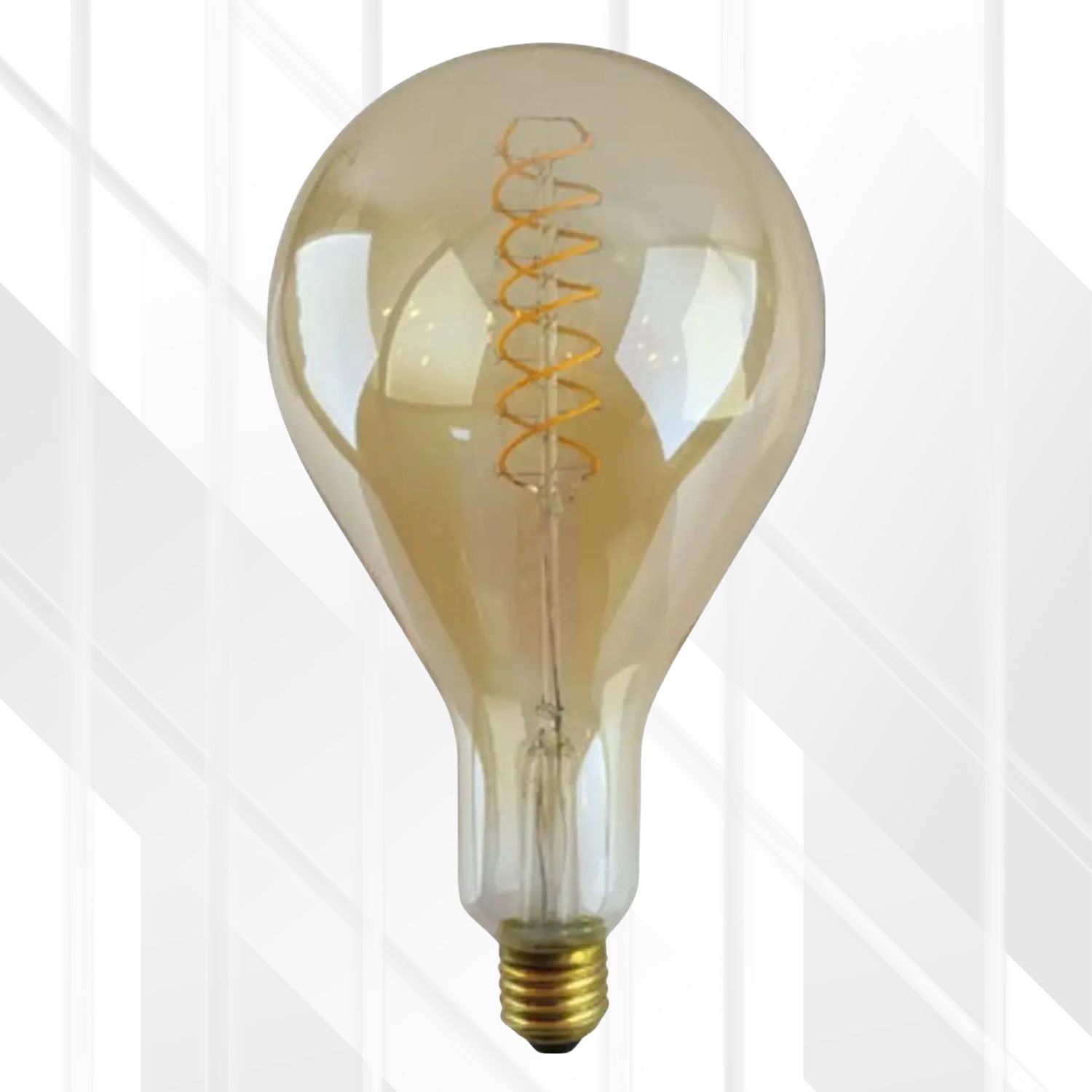 4W E27 LED PS40 Spiral Filament Bulb, Colour: Gold