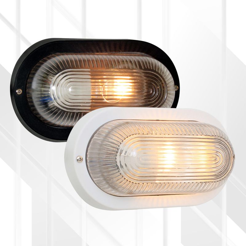 Oval Plastic Bulkhead 120mm 1x60W