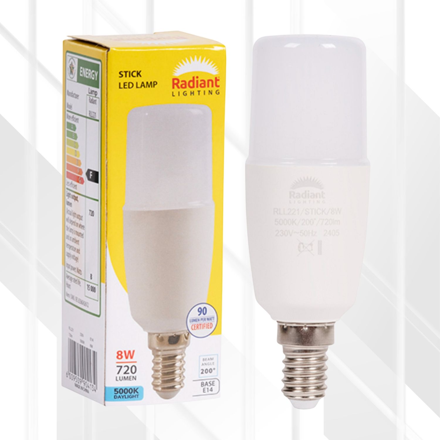 Stick Lamp T36 8W LED E14 5000K