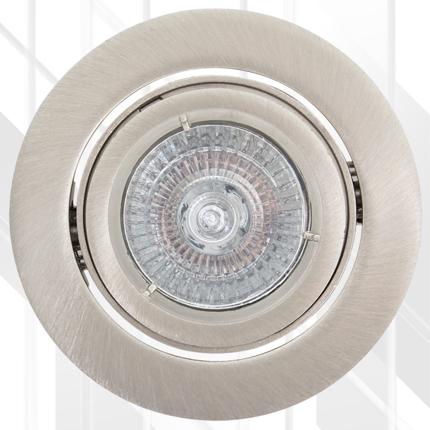 Tilt Twist Downlight 94mm Dia (Fitting), Colour: Satin Chrome