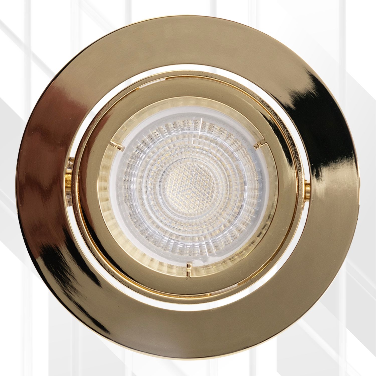 Straight Twist Downlight 80mm Dia (Fitting), Colour: Polished Brass