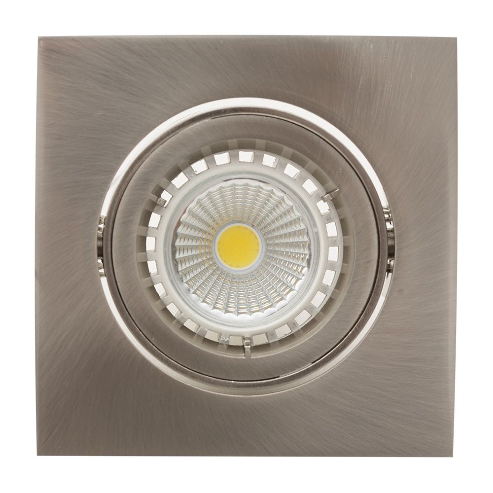 Tilt Twist Square Downlight (Fitting), Colour: Satin Chrome