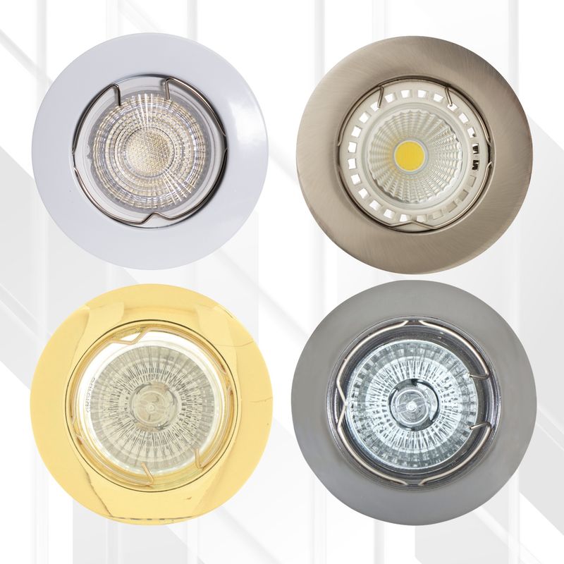 Straight Curved Rim Downlight 78mm Dia (Fitting)