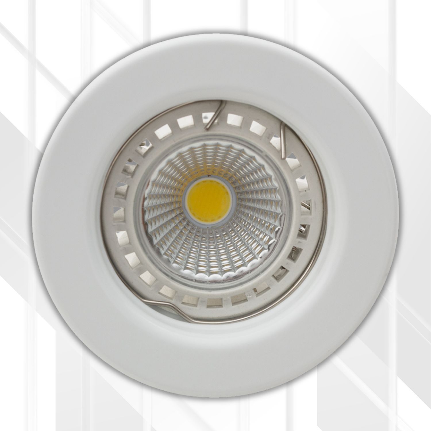 Straight Round Downlight 80mm Dia (Fitting), Colour: White