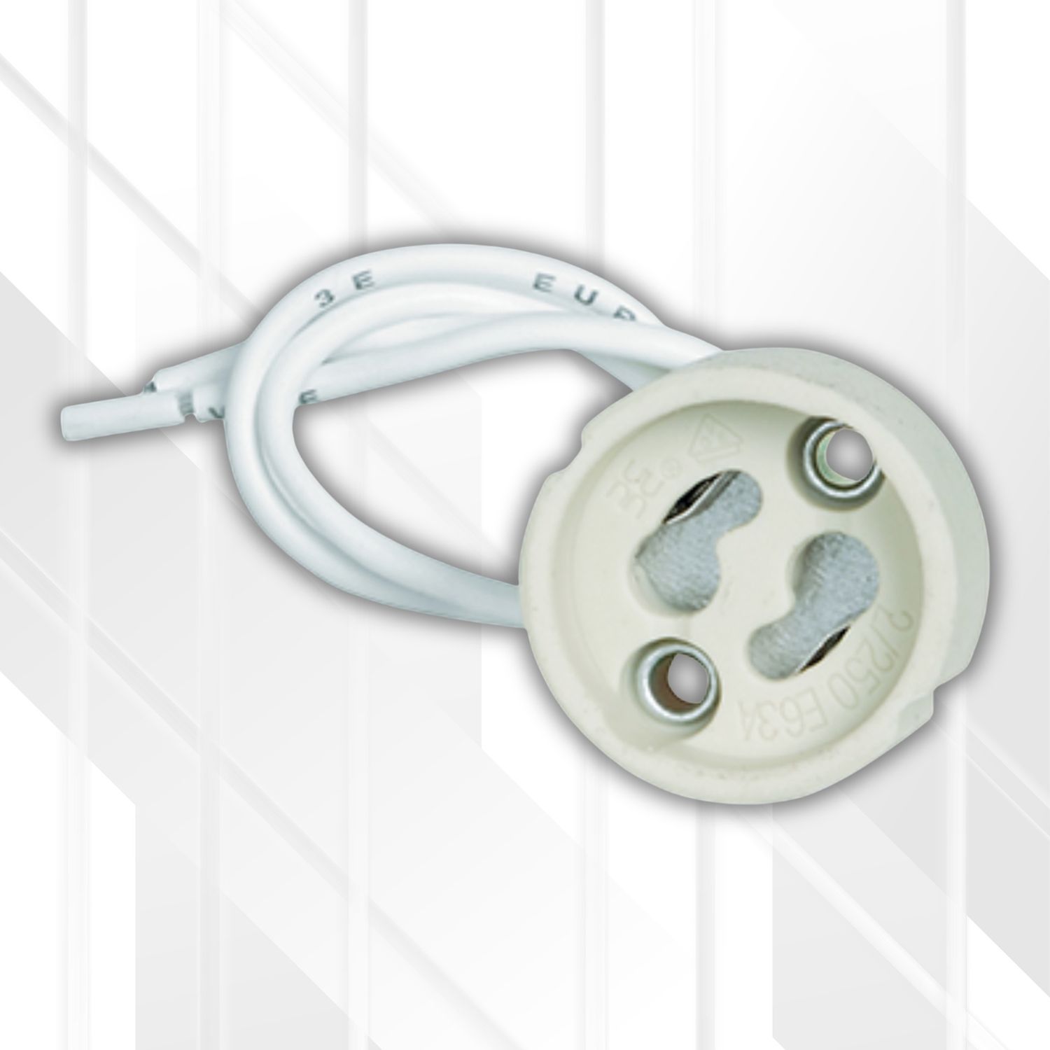 Lampholder GU10 Ceramic 150mm Lead