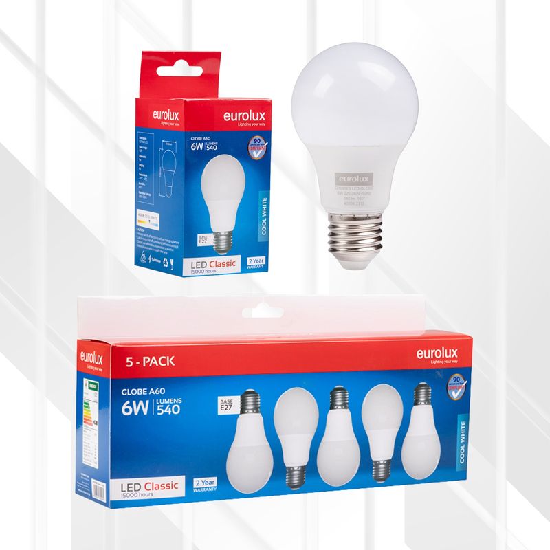 A60 Classic 6W LED E27 4000K