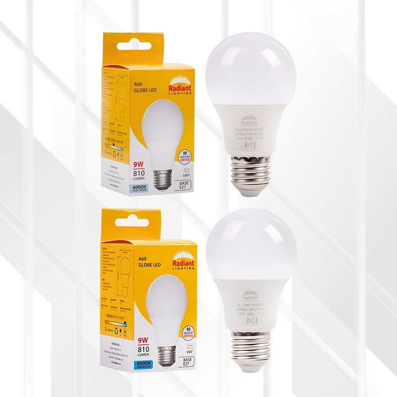 A60 9W Globe LED E27