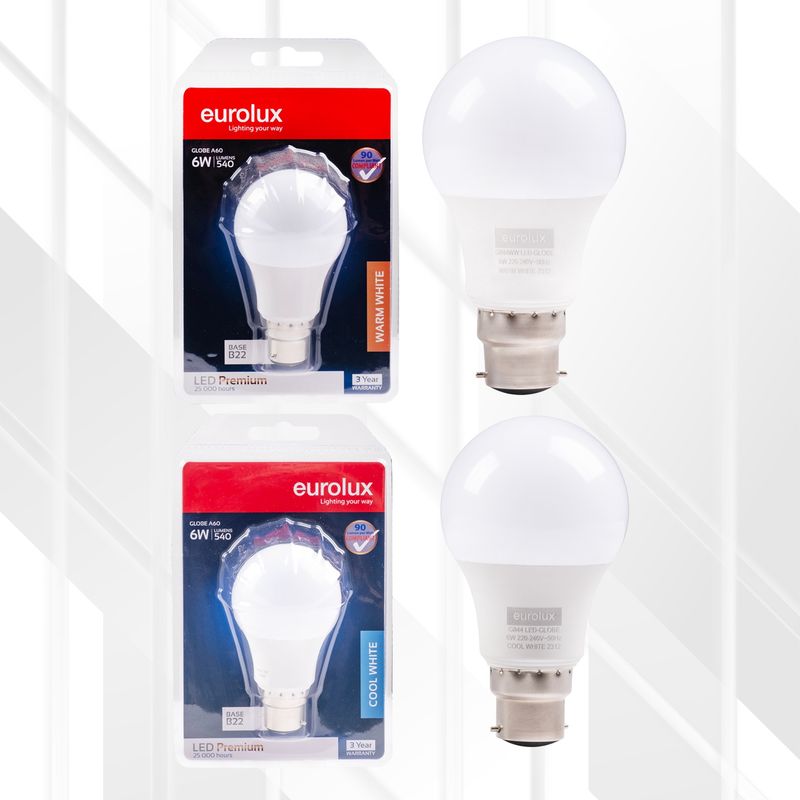 A60 Premium 6W LED B22 Blister