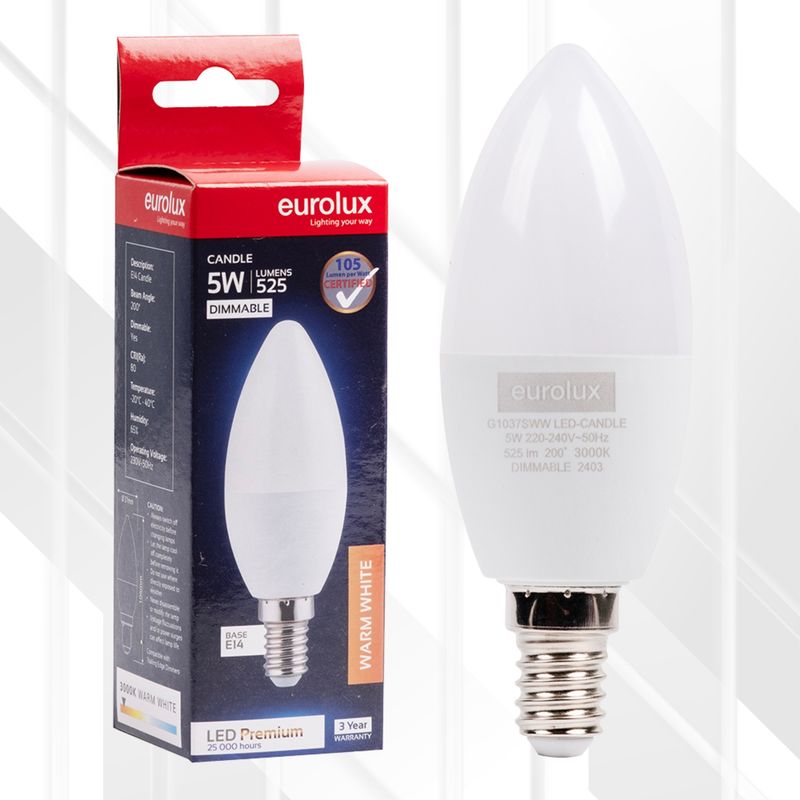 Candle Premium 5W LED E14 3000K Dimmable