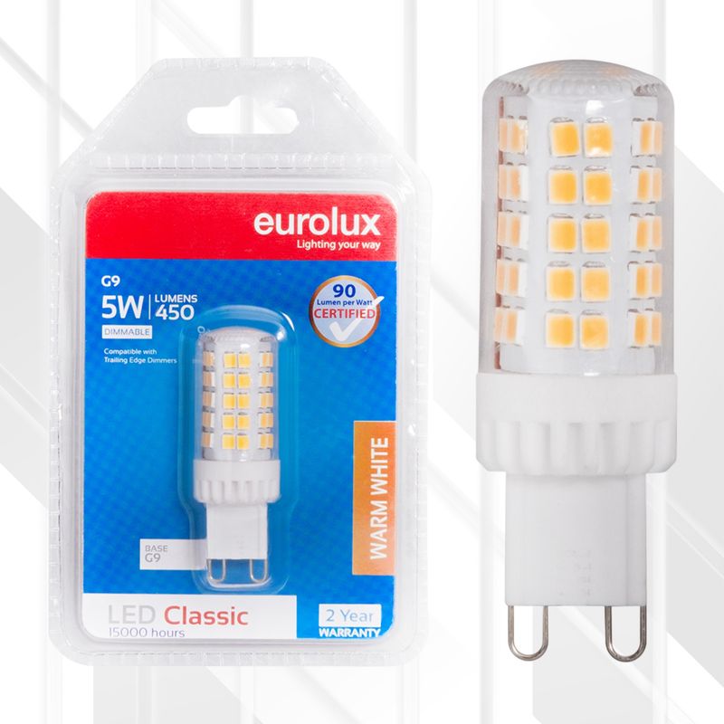 Bi-Pin Classic 4W LED G9 3000K Dimmable