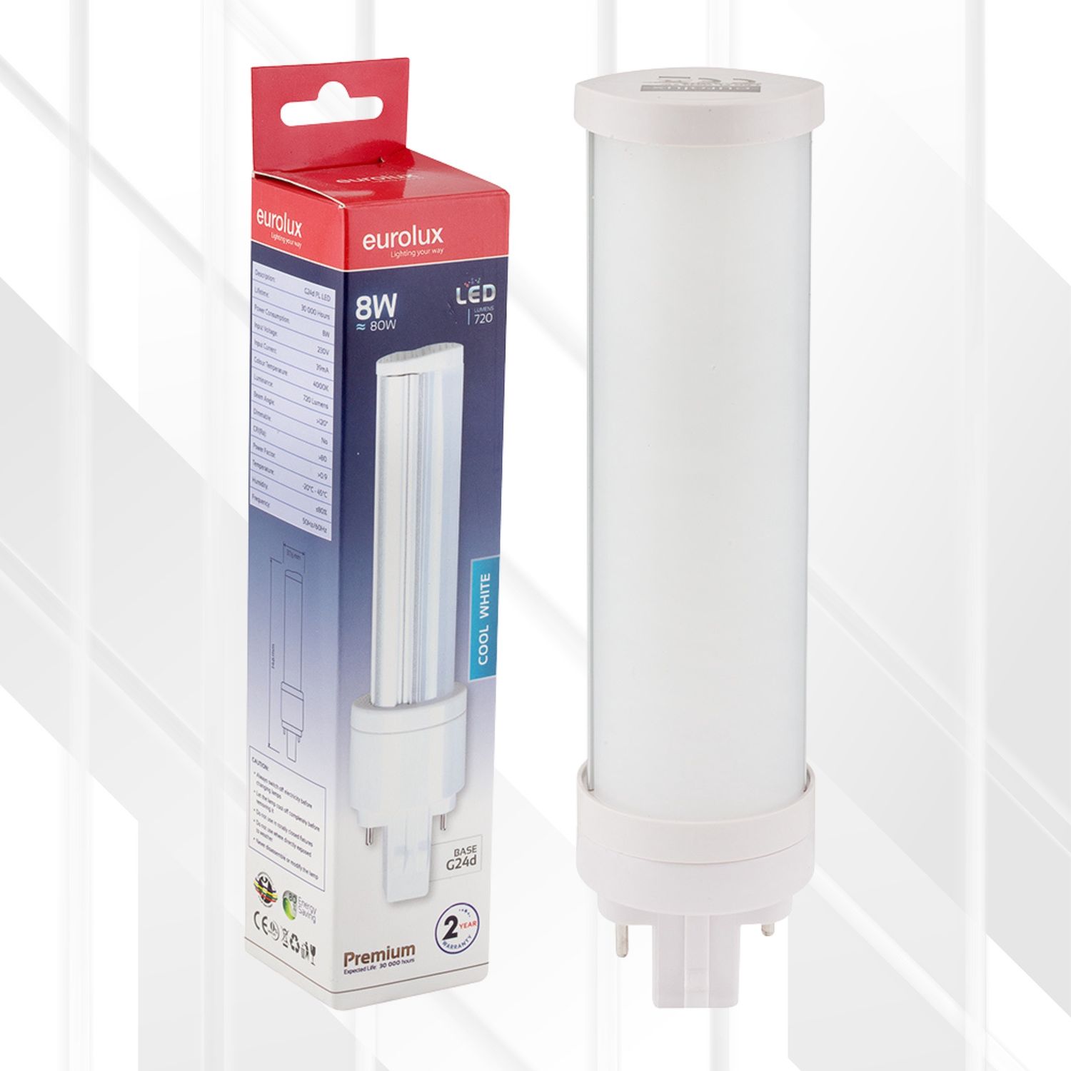 PL 2Pin Premium 8W LED G24d 4500K