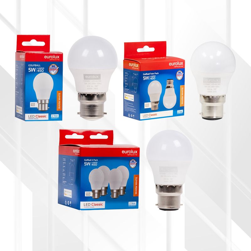 Golfball Classic 5W LED B22 3000K