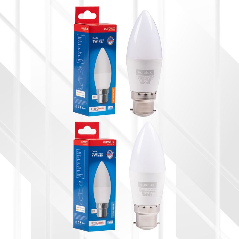 Candle Plastic Classic 7W LED B22