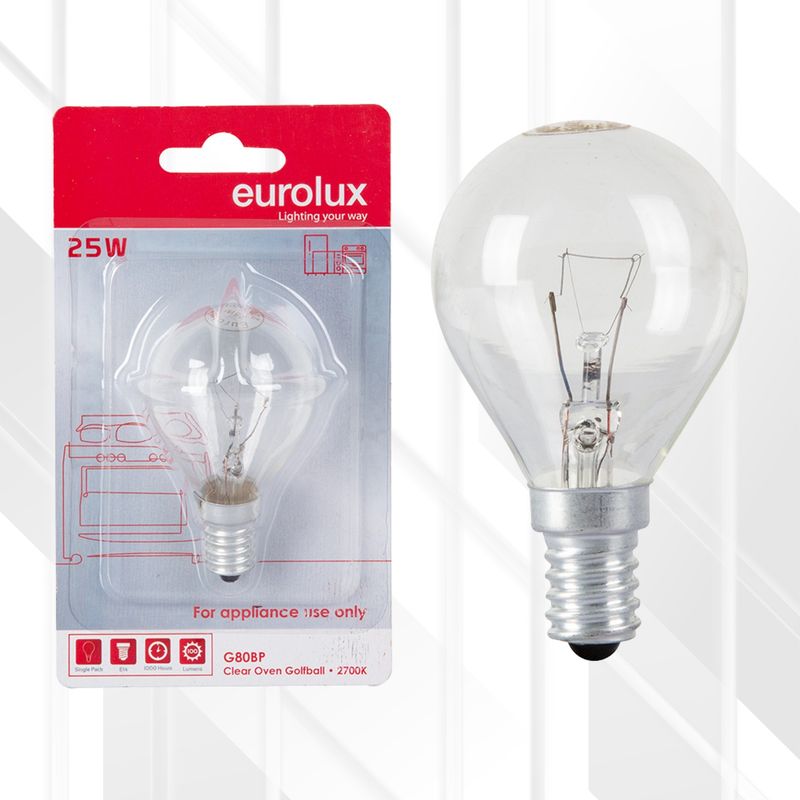 Oven Lamp Golfball E14 25W Blister