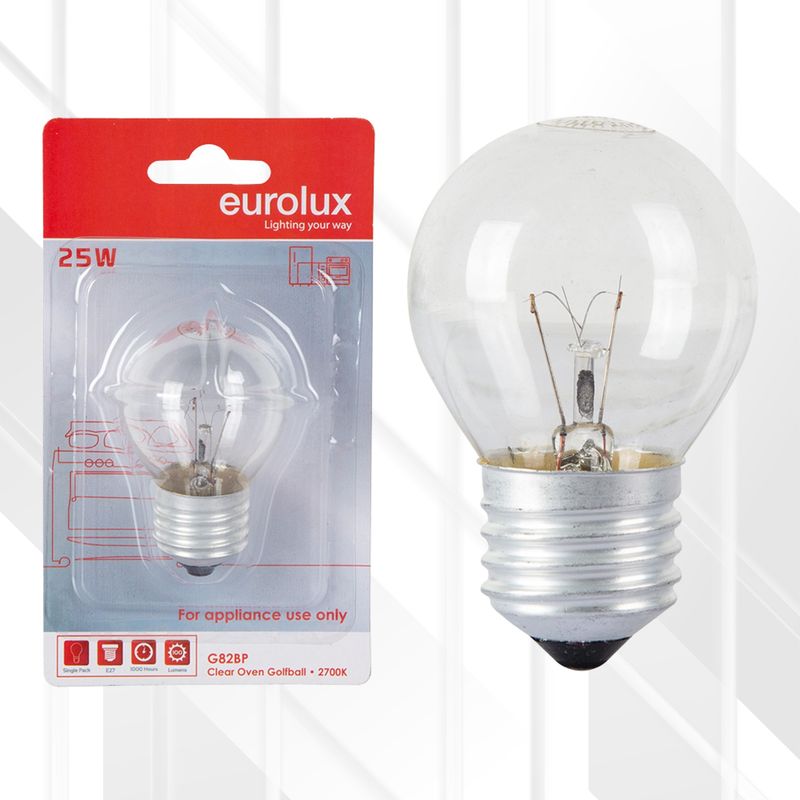 Oven Lamp Golfball E27 25W Blister
