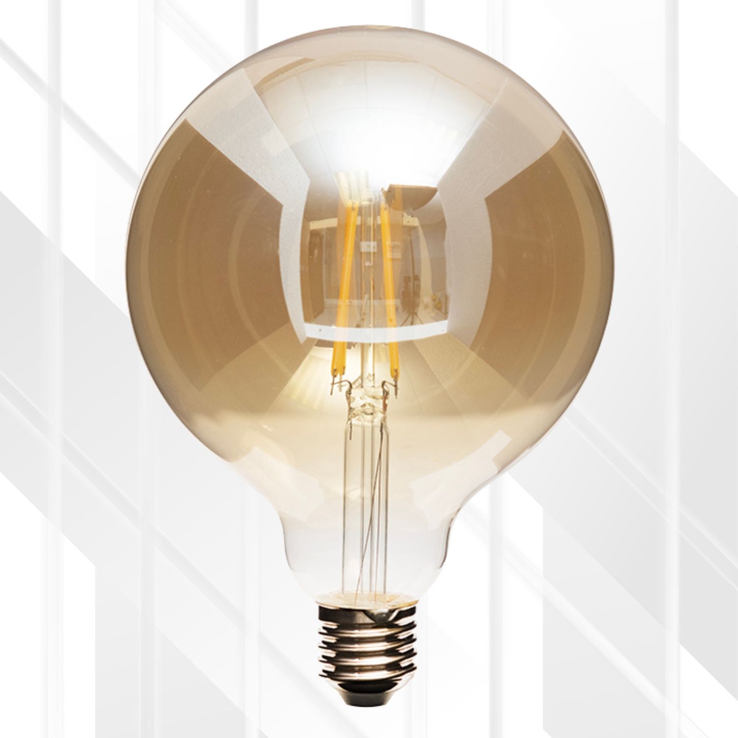 Maxi Globe G95 Filament Amber 8W LED E27 2700K Dimmable