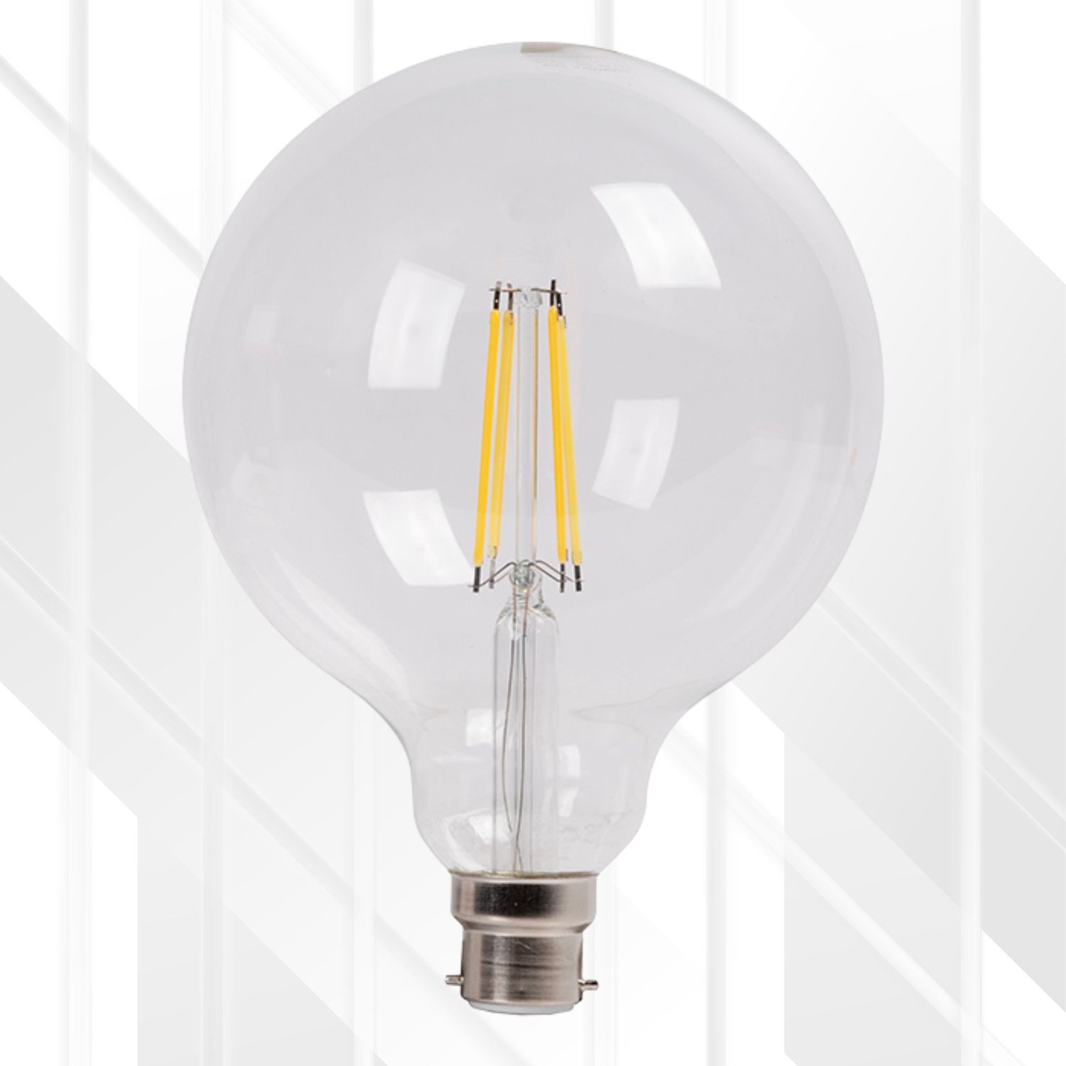 Maxi Globe G125 Filament 8W LED B22 3000K Dimmable