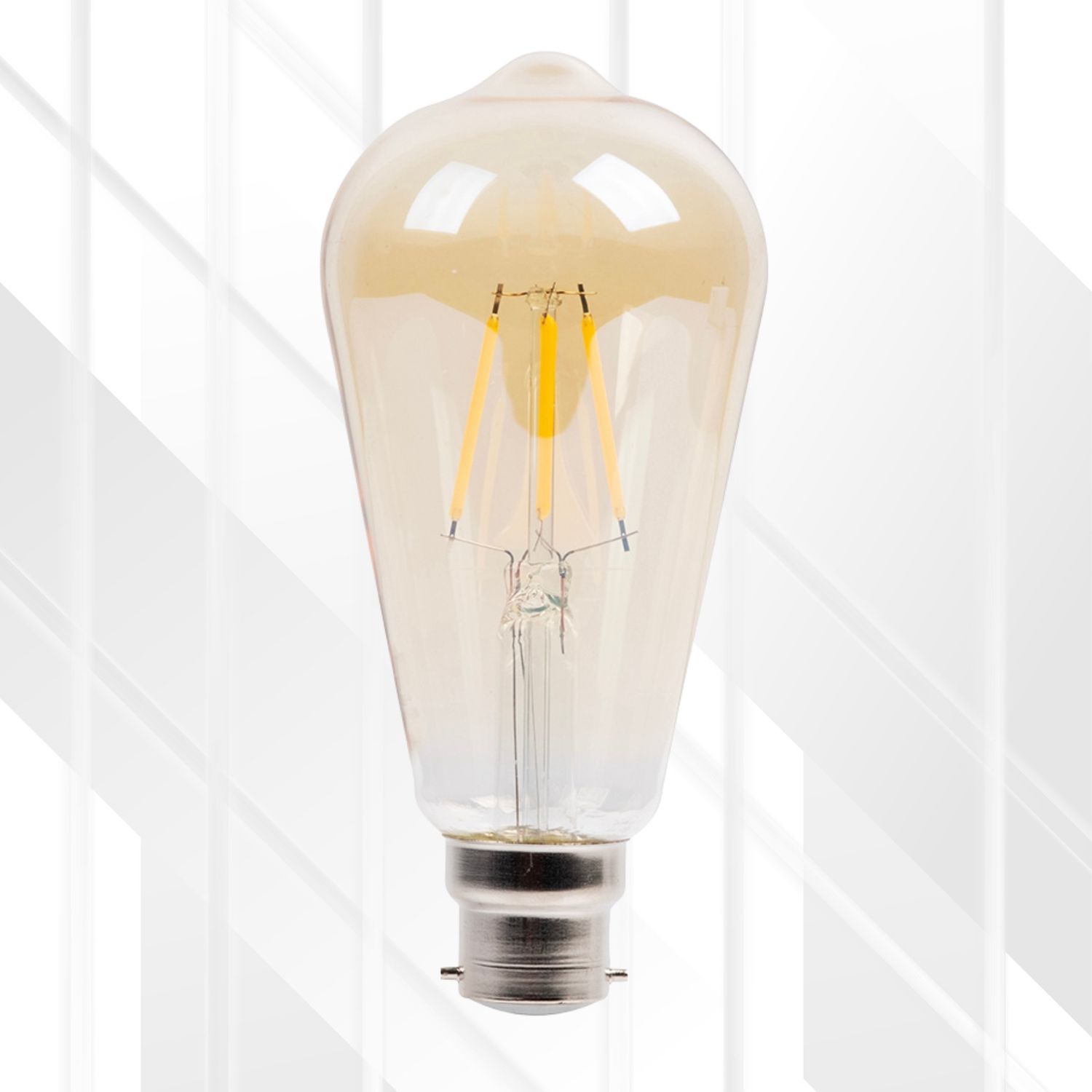 Pear Nipple Filament 4W LED B22 2700K Amber