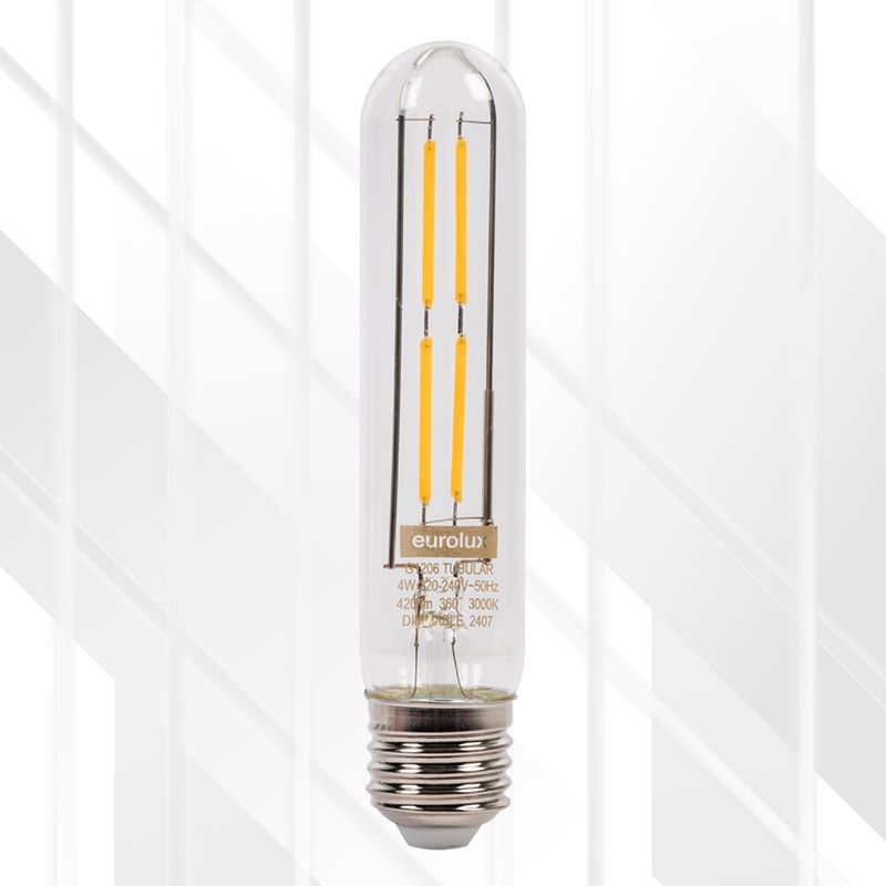Tubular Filament T30-145 4W LED E27 3000K Dimmable