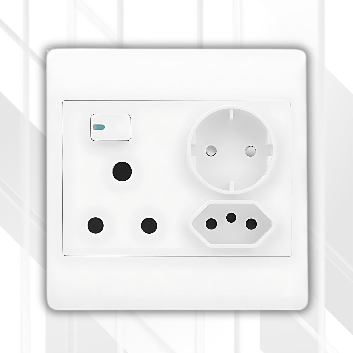 S-TEC Socket 1x16A 1xBrazil 1xSchuko 4x4