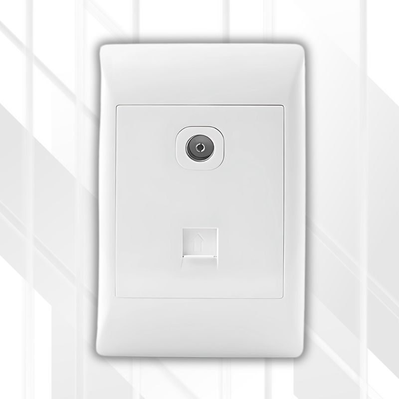 S-TEC TV+Computer Socket 4x2