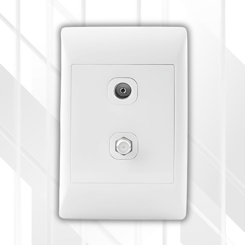 S-TEC TV+Satelite Socket 4x2