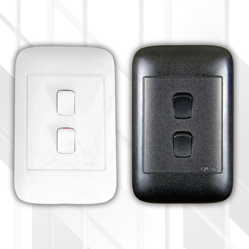 Onesto 2 Lever 1 Way Switch Complete 4x2