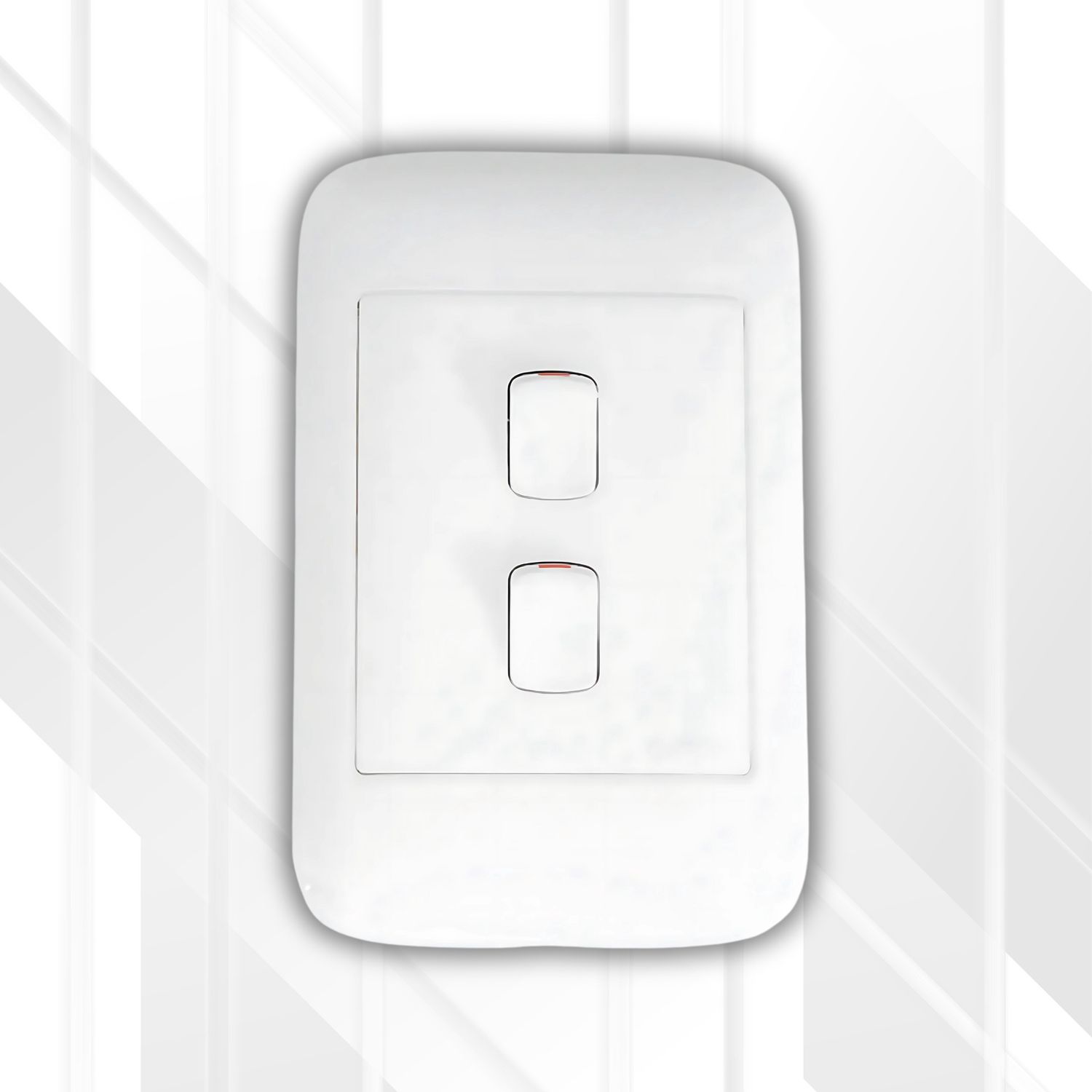 Onesto 2 Lever 1 Way Switch Complete 4x2, Colour: White