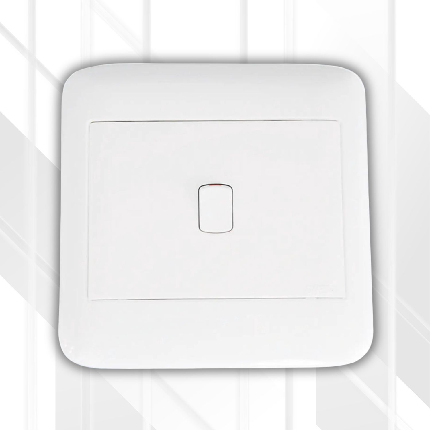 Onesto 1 Lever 1 Way Switch Complete 4x4, Colour: White