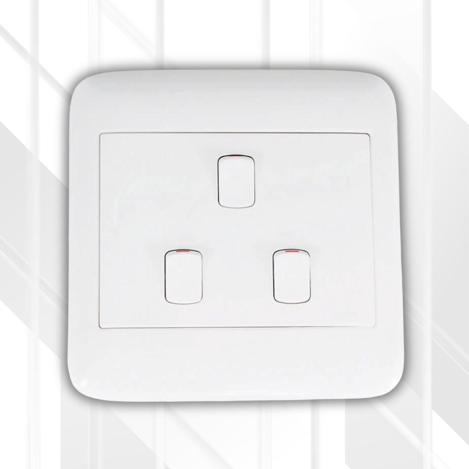 Onesto 3 Lever 1 Way Switch Complete 4x4, Colour: White