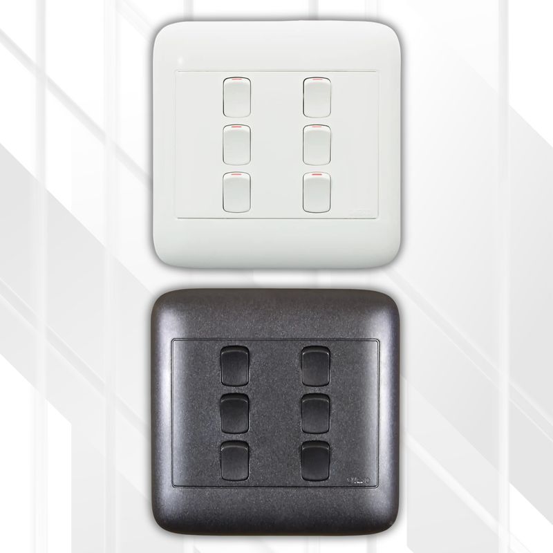 Onesto 6 Lever 1 Way Switch Complete 4x4