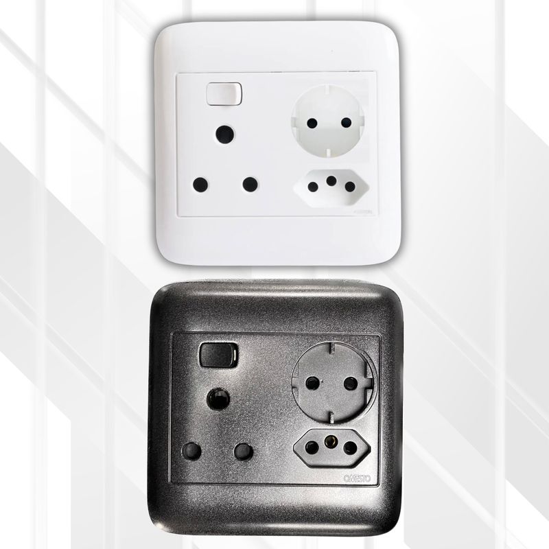 Onesto Switched Socket RSA + ZA + Schuko 4x4
