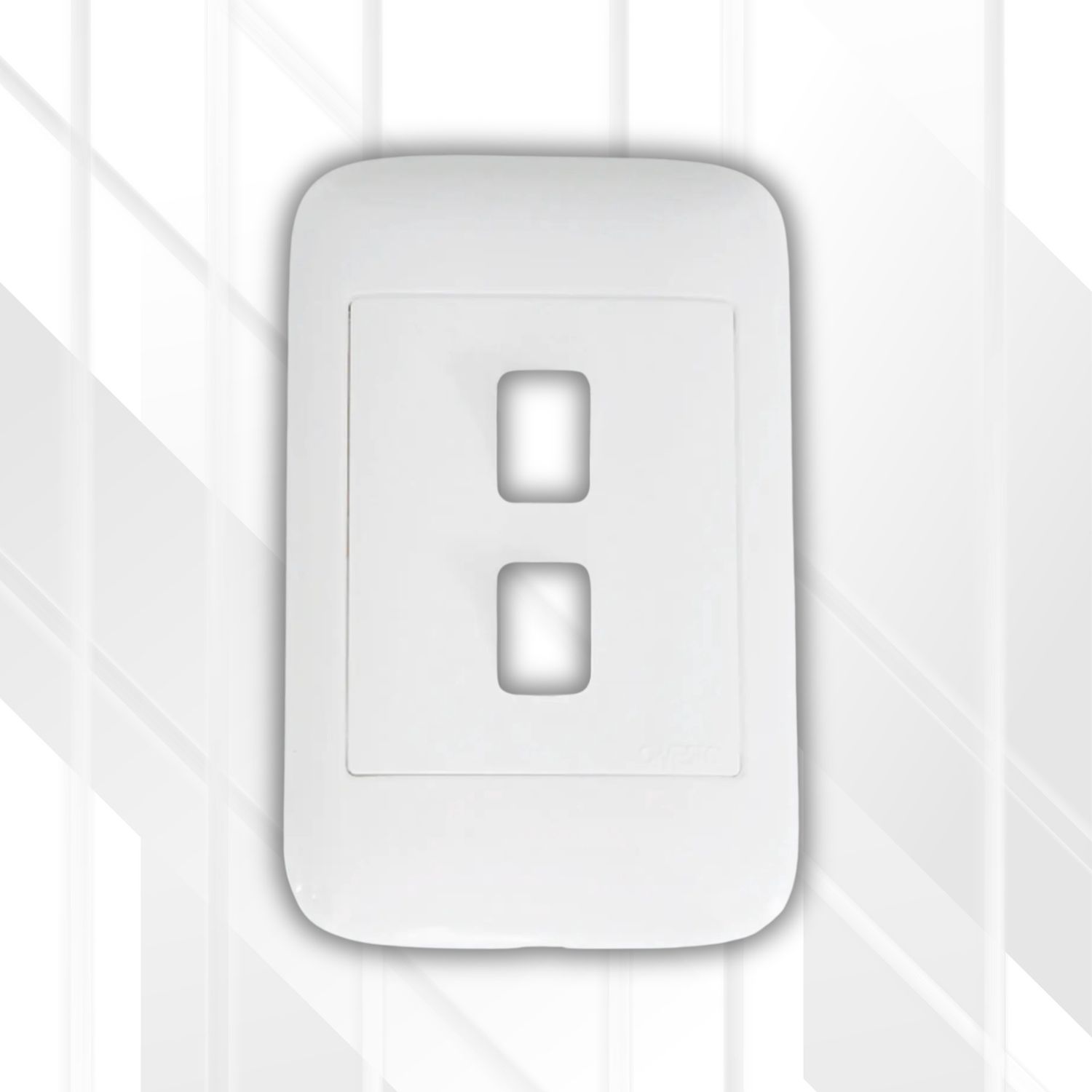 Onesto 2 Lever Grid Plate Only 4x2, Colour: White
