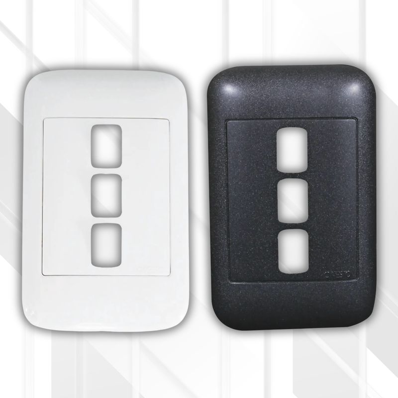 Onesto 3 Lever Grid Plate Only 4x2