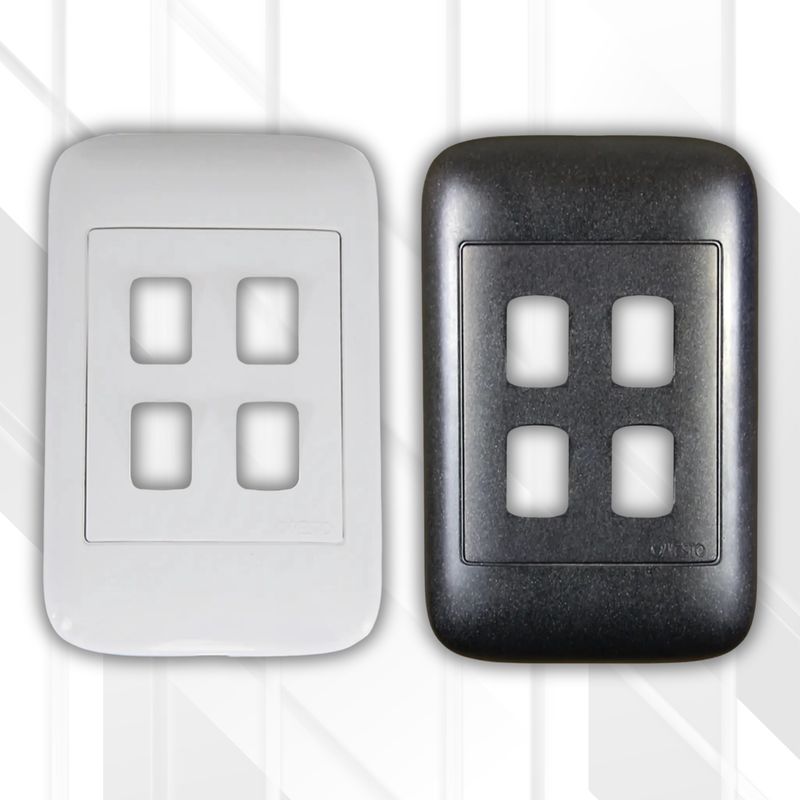 Onesto 4 Lever Grid Plate Only 4x2