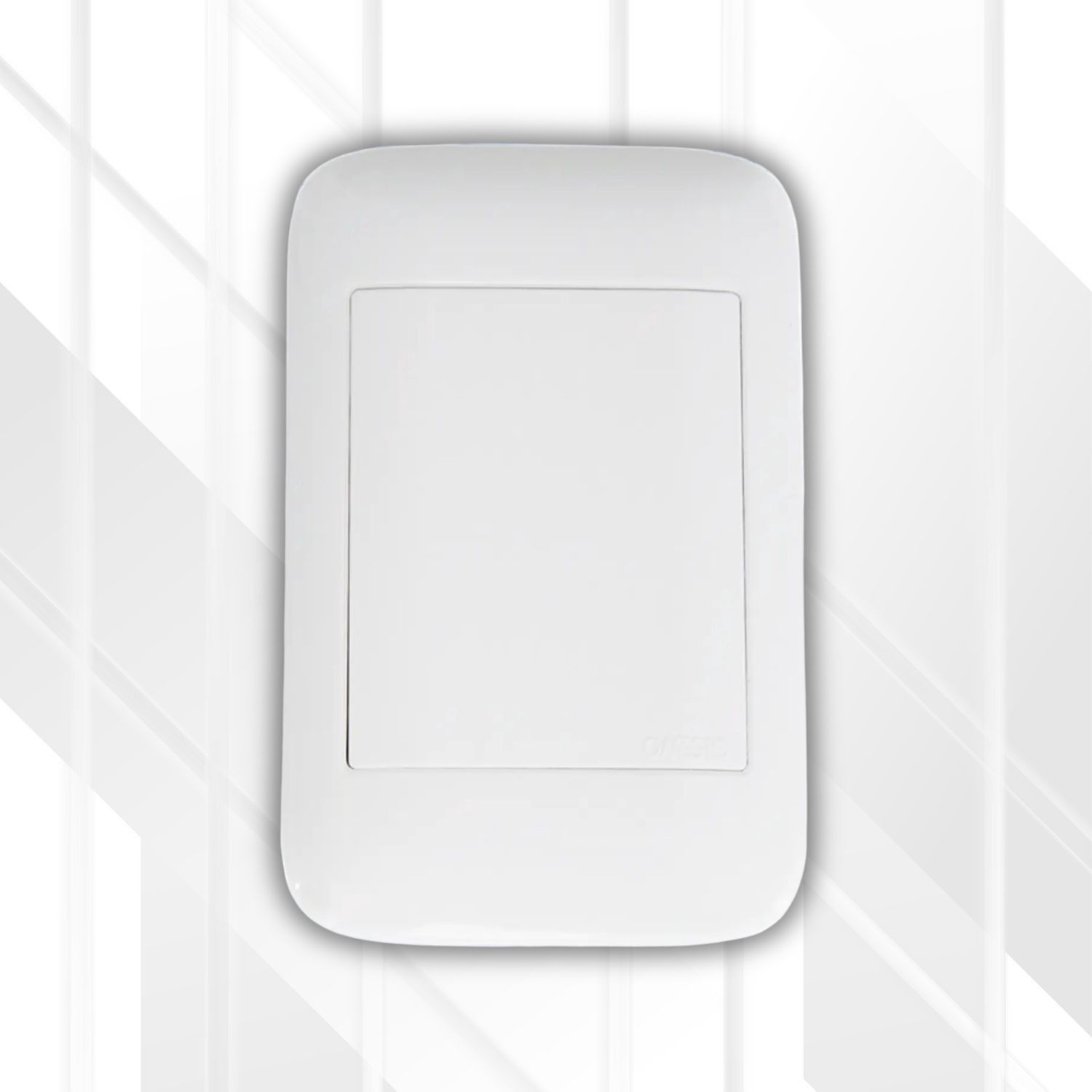 Onesto Blank Plate 4x2 Complete, Colour: White