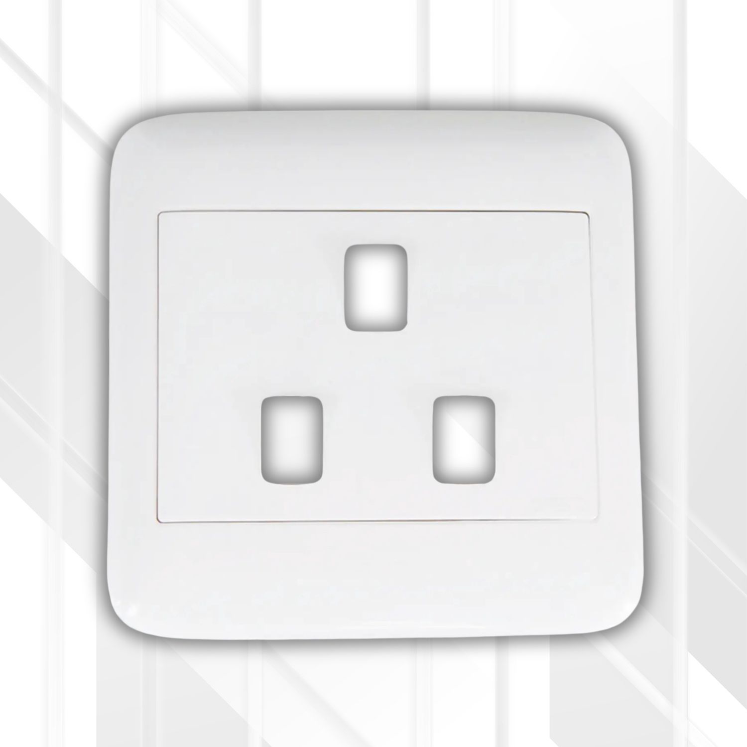Onesto 3 Lever Grid Plate Only 4x4, Colour: White