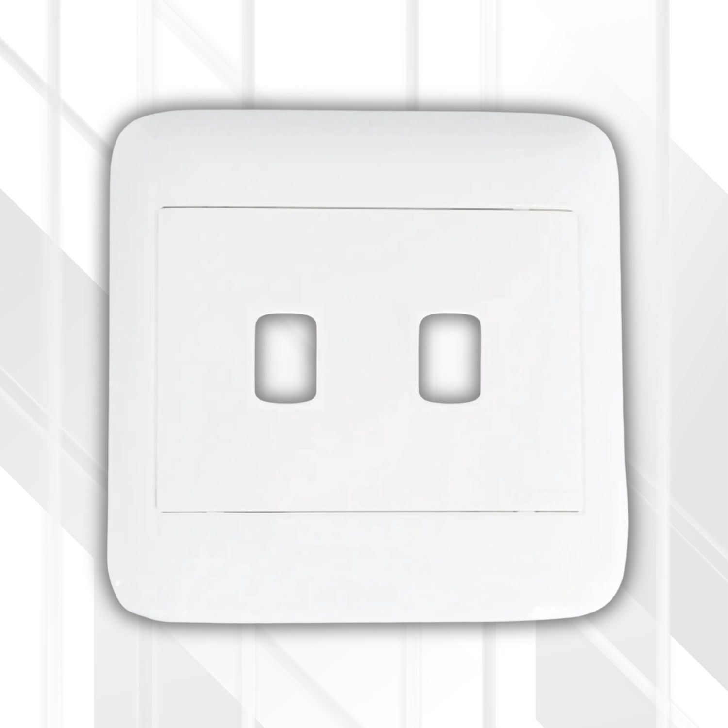 Onesto 2 Lever Grid Plate Only 4x4, Colour: White