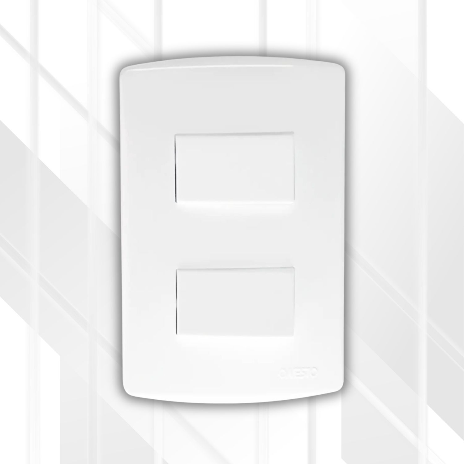 Trinity 16A 2 Lever 1 Way Switch 4X2, Colour: White