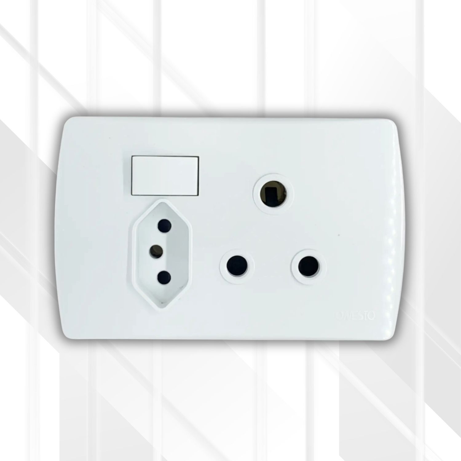 Trinity RSA Switched + ZA Combo Socket 4X2, Colour: White