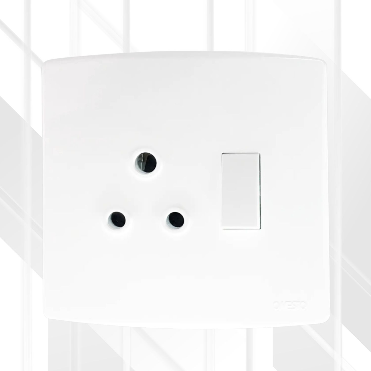 Trinity RSA Single Switched Socket 4X4, Colour: White