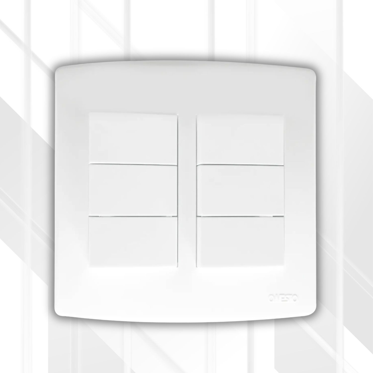 Trinity 16A 6 Lever 1 Way Switch 4X4, Colour: White